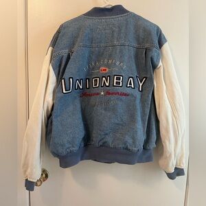 Vintage “UnionBay” Denim Bomber Jacket- Size: Medium:Very Warm & Cozy